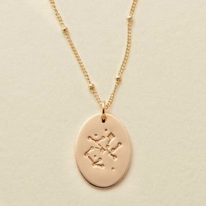 Sagittarius Constellation ZodiacSign Gold Necklace
